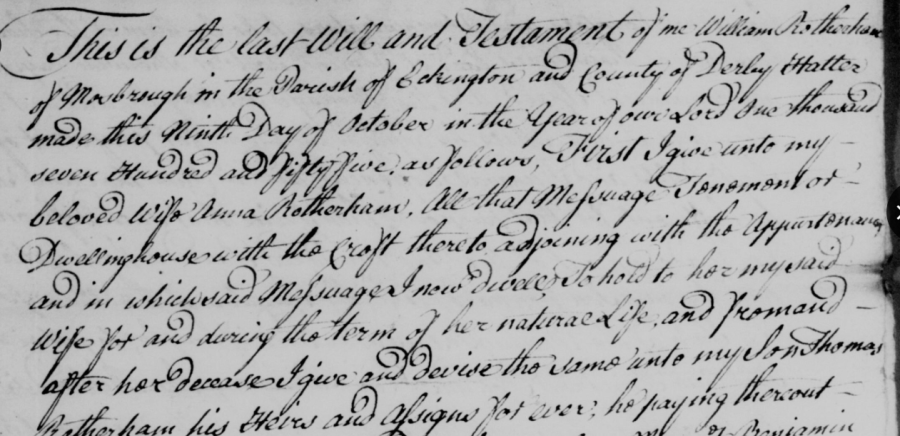 William Rotherham 1755